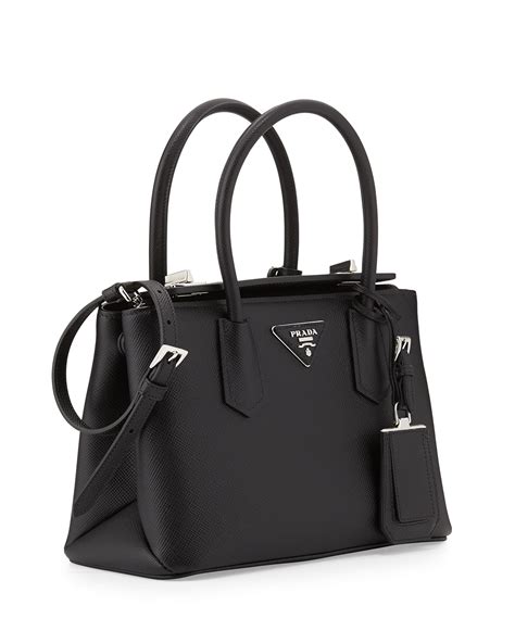 prada twin saffiano cuir tote|Prada saffiano lux mini.